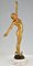 Fernand Ouillon Carrère, Art Deco Nude Sword Dancer, 1919, Bronze on Marble Base 7