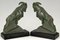Art Deco Ram Bookends by Max Le Verrier, 1930, Set of 2 2