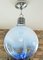 Lámpara colgante de vidrio azul de Carlo Nason para Mazzega, Italy, años 60, Imagen 4