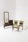 Vanity Mirror, Armchairs and Ottoman by Paolo Buffa, 1950s, Set of 4 1