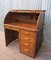 Vintage British Oak Roll Top Desk, 1930s, Image 5