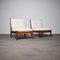 Mid-Century Oak and Bouclé Lounge Chairs, 1960s, Set of 2, Image 1
