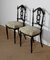 Napoleon III Black Lacquered Chairs in Louis Xvi Style, 19th Century, Set of 2 3