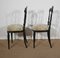 Napoleon III Black Lacquered Chairs in Louis Xvi Style, 19th Century, Set of 2 5