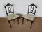 Napoleon III Black Lacquered Chairs in Louis Xvi Style, 19th Century, Set of 2, Image 1