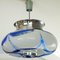 Pendant Lamp in Blue Glass and Chrome from Mazzega, Italy, 1960s 14