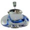 Pendant Lamp in Blue Glass and Chrome from Mazzega, Italy, 1960s 1