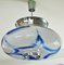 Pendant Lamp in Blue Glass and Chrome from Mazzega, Italy, 1960s 13