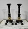 Restoration Era Bronze Candleholders, Early 19th Century, Set of 2 10