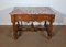 Louis XIII Spieltisch aus Nussholz und Marmor, frühes 20. Jh 1