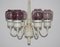 White with Pastel Purple Glass Model T-526 Chandelier by for Markaryd, Sweden, 1964 1