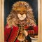 Artista inglés, retrato de león, pintura al óleo, años 70, enmarcado, Imagen 4