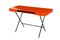 Cosimo Desk with Orange Glossy Lacquered Top by Marco Zanuso Jr. for Adentro, 2017, Image 1