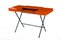 Cosimo Desk with Orange Glossy Lacquered Top by Marco Zanuso Jr. for Adentro, 2017 11