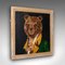 English Artist, Brown Bear Portrait, Oil Painting, 1970s, Framed 1