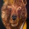 Artista inglés, retrato de oso pardo, pintura al óleo, años 70, enmarcado, Imagen 5