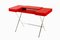 Cosimo Desk with Red Glossy Lacquered Top by Marco Zanuso Jr. for Adentro, 2017 8