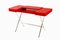 Cosimo Desk with Red Glossy Lacquered Top by Marco Zanuso Jr. for Adentro, 2017, Image 8