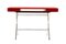 Cosimo Desk with Red Glossy Lacquered Top by Marco Zanuso Jr. for Adentro, 2017 1