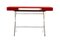 Cosimo Desk with Red Glossy Lacquered Top by Marco Zanuso Jr. for Adentro, 2017, Image 1
