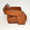 Vintage Italian Leather Armchairs, 1970s, Set of 2 6