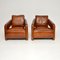 Vintage Italian Leather Armchairs, 1970s, Set of 2, Image 7