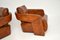 Vintage Italian Leather Armchairs, 1970s, Set of 2, Image 11