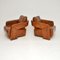 Vintage Italian Leather Armchairs, 1970s, Set of 2, Image 2