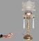 Lampada da tavolo con figura di Cupido in bronzo e vetro, anni '20, Immagine 2