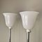 Vintage Floor Lamps with Marble Base, Chromed Plated Stem and White Glass Diffuser in the Style of Venini, 1970s, Set of 2 6