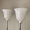 Vintage Floor Lamps with Marble Base, Chromed Plated Stem and White Glass Diffuser in the Style of Venini, 1970s, Set of 2, Image 6