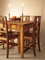 Folk Art Table and Chairs in Oak and Spruce Wood, 1920s, Set of 5 18