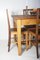 Folk Art Table and Chairs in Oak and Spruce Wood, 1920s, Set of 5, Image 20