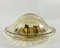 Vintage Deckenlampe aus Kunstglas & vergoldetem Messing 3