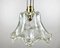 Vintage Ceiling Lamp in Glass & Brass, Germany, 1970s, Image 3