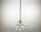 Vintage Ceiling Lamp in Glass & Brass, Germany, 1970s 4
