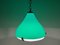 Lámpara colgante italiana en verde, años 60, Imagen 10