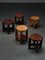 Modernistische Hocker, 1960er, 5er Set 15