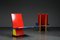 Moderne Stühle in Rot, Gelb & Blau, 1960er, 2er Set 3