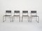 Black Metal Perforated Dining Chairs 1980s, Set of 4 1