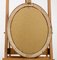 Antique Oval Golden Frame with Mirror, Italy, 1890s 4
