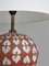 Lámpara de mesa de loza hecha a mano de Joska, Denmark, años 40, Imagen 4