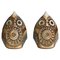 Stoneware Owl Candle Lamps from Søholm, Denmark, 1960s, Set of 2 1