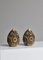 Stoneware Owl Candle Lamps from Søholm, Denmark, 1960s, Set of 2 3