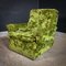 Mid-Century Armchair in Green Velor, 1970s 1