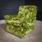 Mid-Century Sessel in grünem Velours, 1970er 1