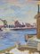 Sunset Harbour, anni '50, dipinto, con cornice, Immagine 5