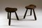 French Tripod Stools, 1930s, Set of 2 2