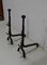 Wrought Iron Andirons, Late 19th Century, Set of 2 2