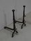 Wrought Iron Andirons, Late 19th Century, Set of 2 3